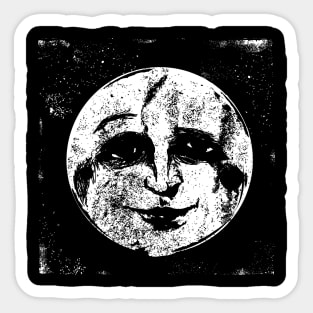 Man in the moon illustration Sticker